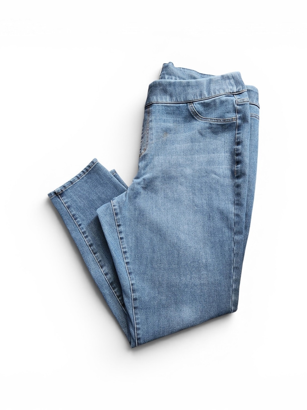 Lane Byrant Pull On High Rise Jegging Jeans Womens 20 Blue Denim Stretch Casual